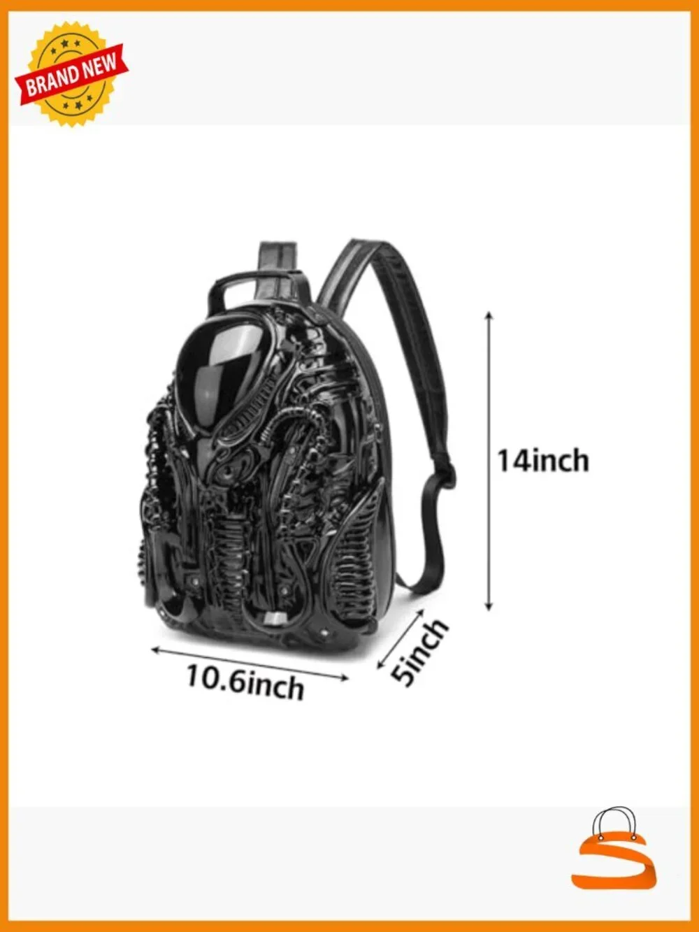 Xenomorph Backpack Y2K Goth Alien Bag for Travel
